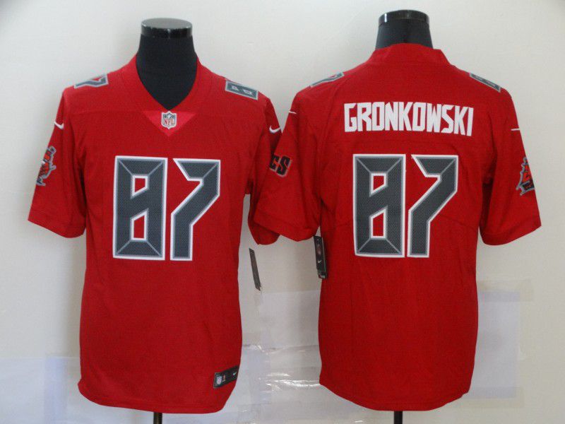 Men Tampa Bay Buccaneers #87 Gronkowski Red 2020 Vapor Untouchable Limited Playe Nike NFL Jerseys->oakland raiders->NFL Jersey